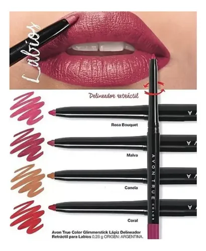 Avon True Colors Glimmerstick Delineador Retrac Labios 0.28g