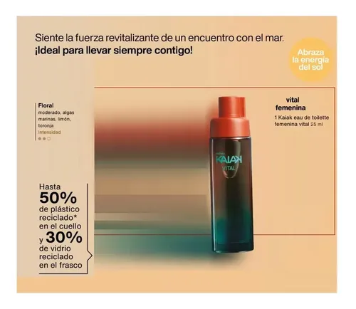 Mini Kaiak Vital Eau De Toilette 25ml Femenino Natura Vegano