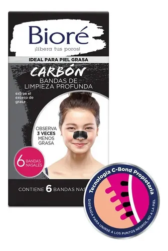 Bioré Carbón Bandas De Limpieza Profunda
