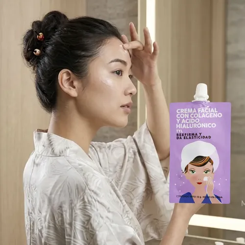 Crema Antiedad Colágeno Ácido Hialurónico Uso Diario Facial