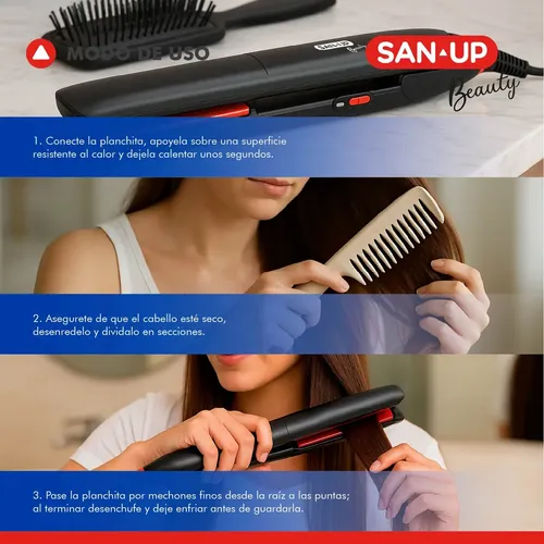 Planchita De Pelo San Up Glideliss Beauty Su-pls106n