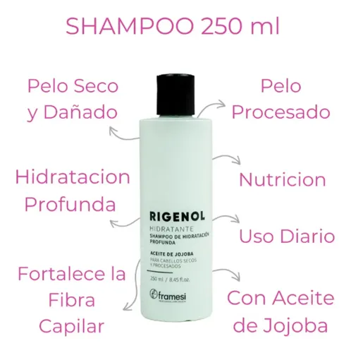 Kit Capilar Hidratacion Pelo Seco Dañado Framesi Rigenol