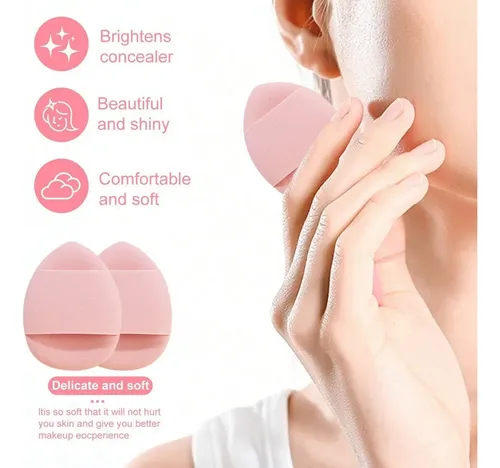 Kit 20 Esponjas Maquillaje Con Diadema Y Muñequeras Rosa