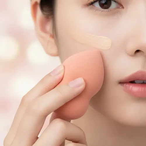 Esponja Gota Blender Para Maquillaje Con Estuche Marrón Claro 1 Mediana