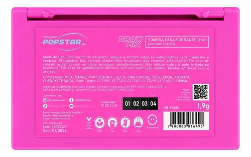 Paleta De Maquillaje Ruby Rose Pop Star Brow Mix 4 Tonos