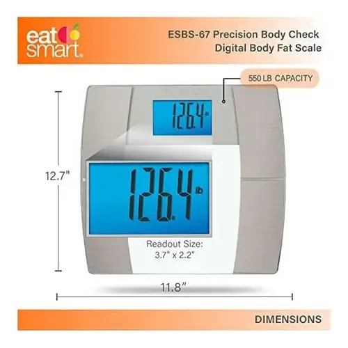 Báscula Inteligente Eatsmart De Precisión Digital Blanco Plata.