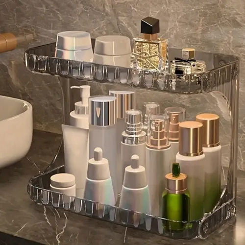 Organizador Maquillaje Acrilico 2 Niveles Apoyo Colgante