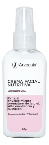 Crema Facial Nutritiva Vitamina E Aminoacidos 60cc Arvensis