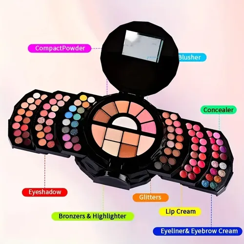Set De Maquillaje De 109 Colores, Marrón Baya, 48 Sombras De