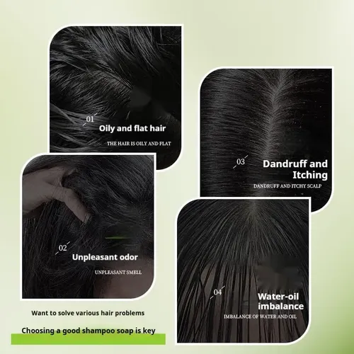 Jabón Para El Cabello Con Hojas De Ciprés, Con 12 Extractos