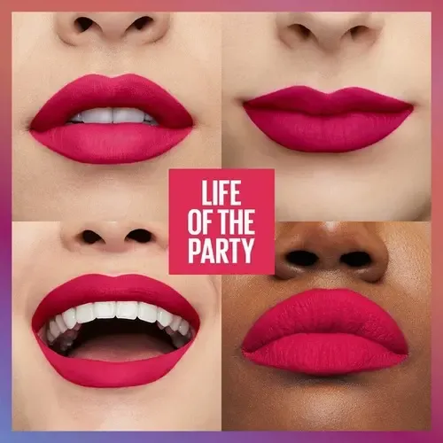Labial Líquido Maybelline Super Stay Matte Ink 5ml Life Of The Party 390 Mate