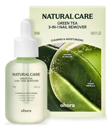 Quitaesmalte Natural Ohora Green Tea 3-en-1 50ml