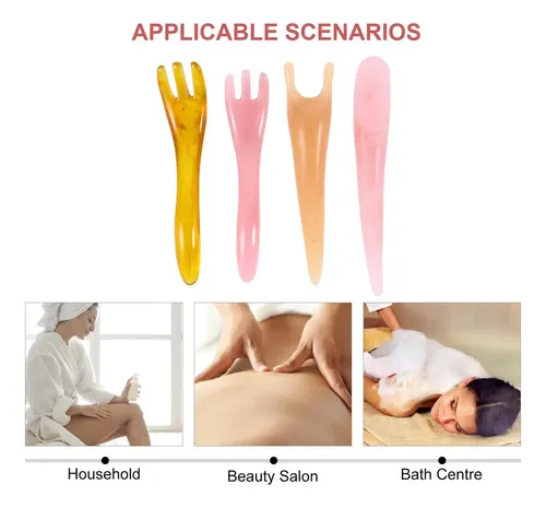 . Nuevo Espátula Masajeadora Board Gua Sha, 4 Unidades