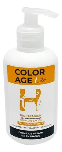 Crema De Peinar Hidratación Cabellos Lacios 300ml Color Age