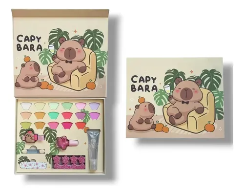 Paleta O Kit Estuche De Maquillaje Spa Capibara Para Niña