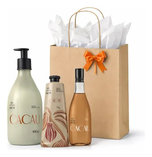 Kit Regalo Mujer Ekos Cacao Natura Cremas Perfume Frescor