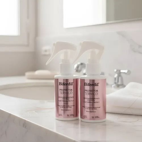 Combo X2 Biferdil Protector Térmico Ácido Hialurónico X100ml