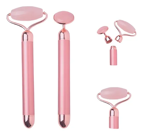 Roller Rodillo Facial De Cuarzo Vibratorio Premium Jade