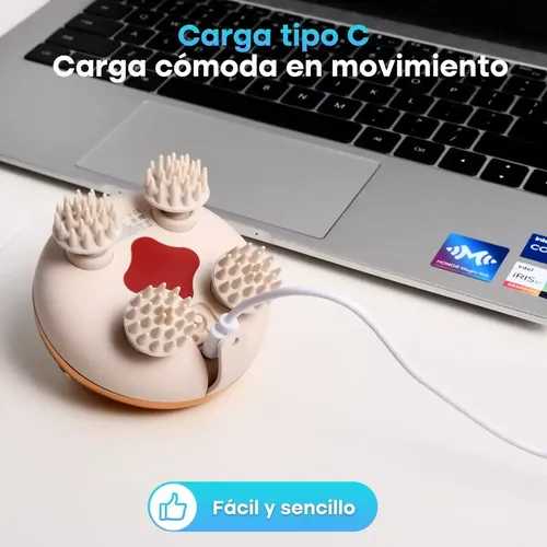 Aparato Masaje Craneal Eléctrico Recargable
