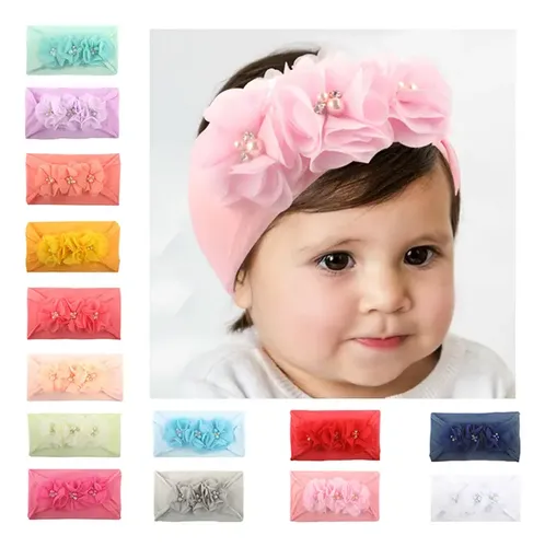 Diadema Wfblock Flowers Plaid Accesorios Para Niños