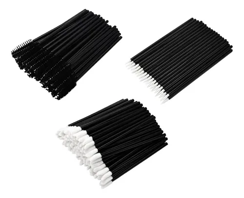 150pcs Set De Pincelcosmético Desechable Para De Negro