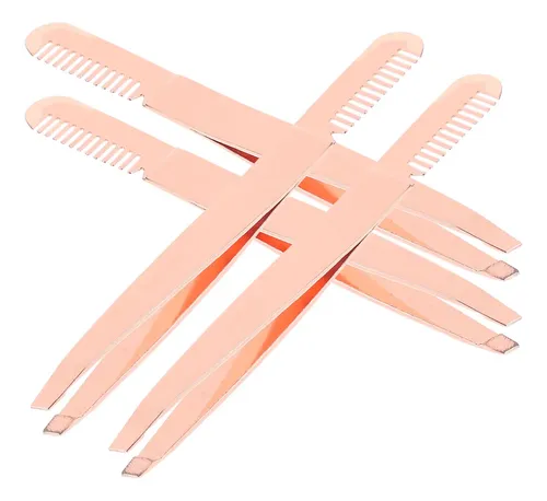 Set De 4 Pinzas Para Pestañas De Acero Inoxidable Para Mujer