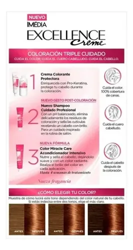Kit Coloración Excellence Creme Tono 6.34 Chocolate L’oréal Paris