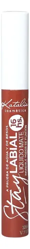 Labial Líquido Mate Stay 16 Horas Fijación Vegano Katalia Color Caoba