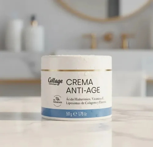 Crema Antiage Con Hialurónico Vit E Colágeno 50g Collage