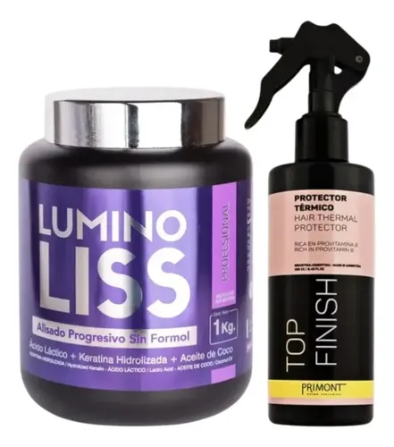 Lumino Liss Alisado 1 Kg + Primont Protector Térmico 250cc