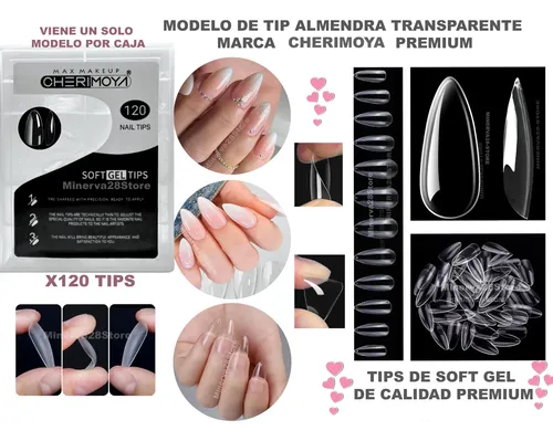 Kit Tips Soft Gel Cherimoya X120 Press Gel Liquido, Linterna