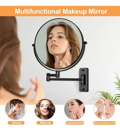 Espejo De Maquillaje Con Aumento Montado En Pared Ffowcye 8