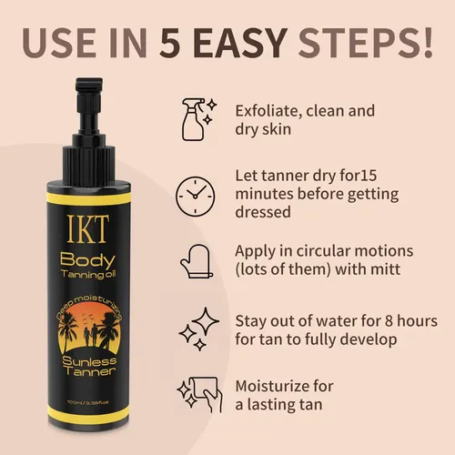 Kit De Aceite Bronceador Autobronceador Funan, Hidratante Pr