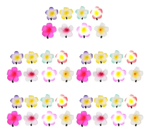 Yu. 120 Pinzas Para Pelo Con Forma De Flor De Plumeria