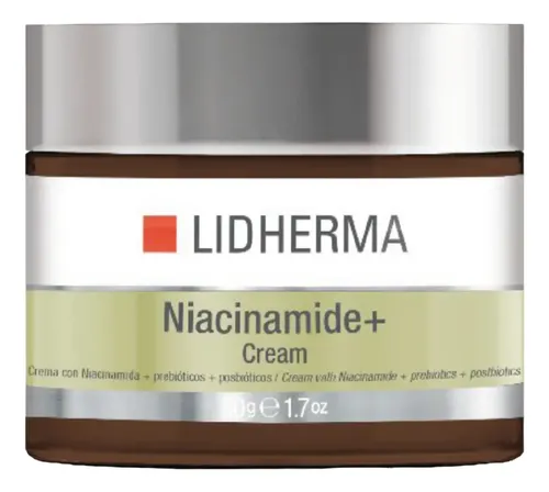 Niacinamide+ Cream Niacinamida 4% + Prebióticos Lidherma Momento de aplicación Día/Noche Tipo de piel Todo tipo de piel