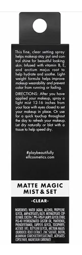E.l.f. Matte Magic Must & Set, Fijador De Maquillaje En Spra Tono Del Primer Transparente