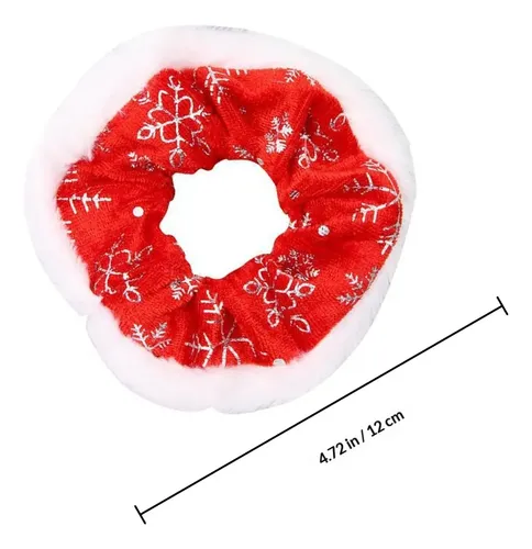 Anillos De Pelo Navideños De Franela Para Mujer 2pcs