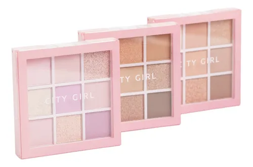 Paleta Pocket De 9 Sombras Mixtas City Girl