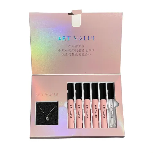 Set De Maquillaje Labial Artvalue Con Letras De Amor, Color