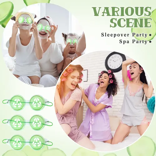 Skicuff 12 Uds Almohadillas Para Ojos De Pepino, Gel