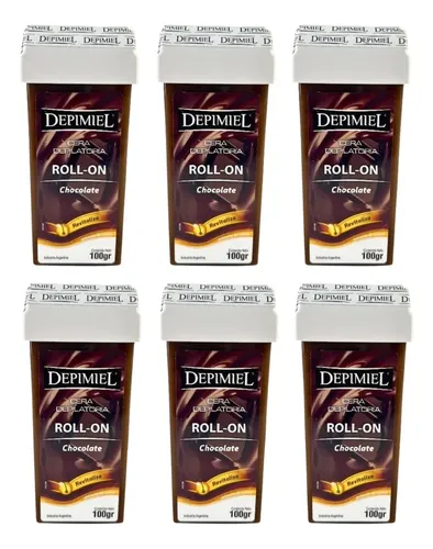 Kit X6 Ceras Roll On Chocolate Revitalizante Depimiel
