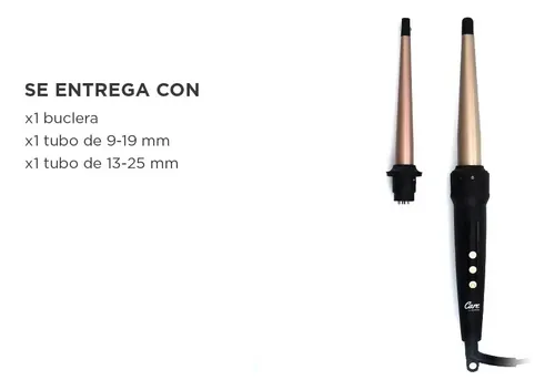 Buclera Rizador De Pelo Rulos Bucleador Gadnic Profesional Color Negro