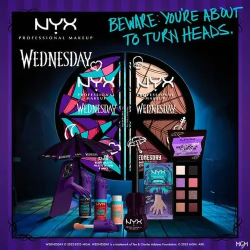 Nyx Paleta Sombras Wednesday The Nevermore Academy Merlina!