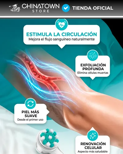 Cepillo Corporal Eléctrico Exfoliante Masajeador Spa