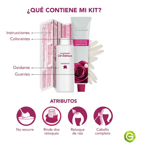 Kit Tintura Permanente Cor Intensa Tono 6.6
