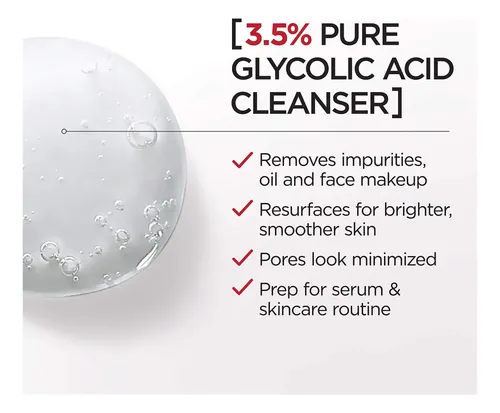 Gel Limpiador L’oreal Paris Revitalift Con 3,5% De Ácido Gli Todo Tipo De Piel Día/noche