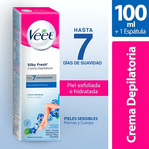 Crema depilatoria Veet para piel sensible 100mL