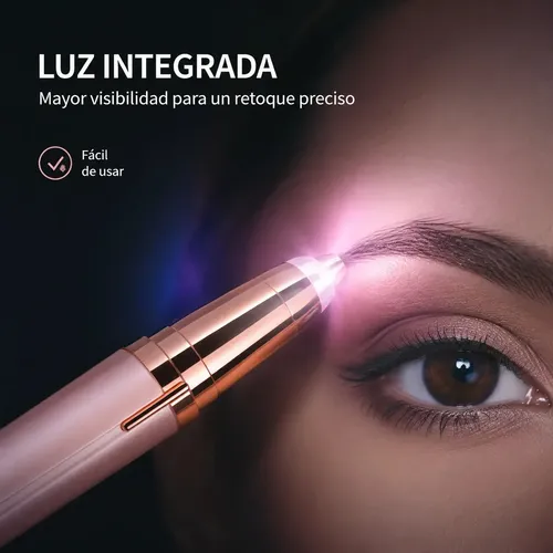 Depilador Mini Electrico 2 En 1 Vello Facial Y Cejas Rosa