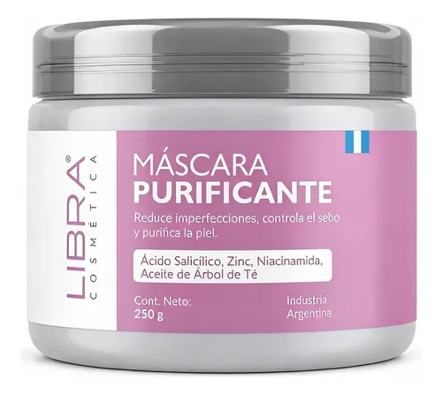 Máscara Purificante Libra 250g Con Ácido Salicílico Y Zinc