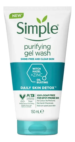 Simple Limpieza Diaria De Desintoxicación De La Piel, 150ml